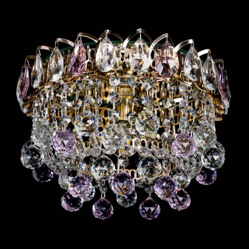 Люстра Астра Шар розовая в Магнитогорске Гусь Хрустальный