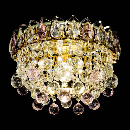 Люстра Астра Шар розовая в Магнитогорске Гусь Хрустальный