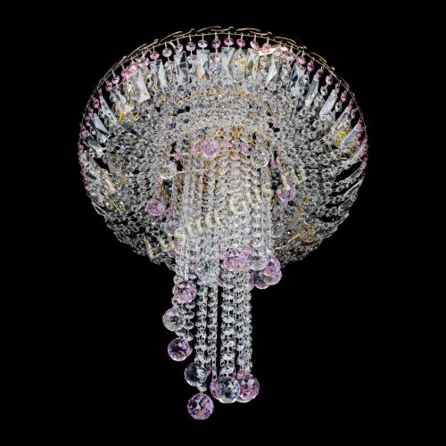 Люстра Диана №6 Шар 30 розовая в Магнитогорске Гусь Хрустальный