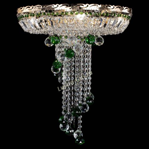 Люстра Диана №6 Шар 40 зеленая в Магнитогорске Гусь Хрустальный