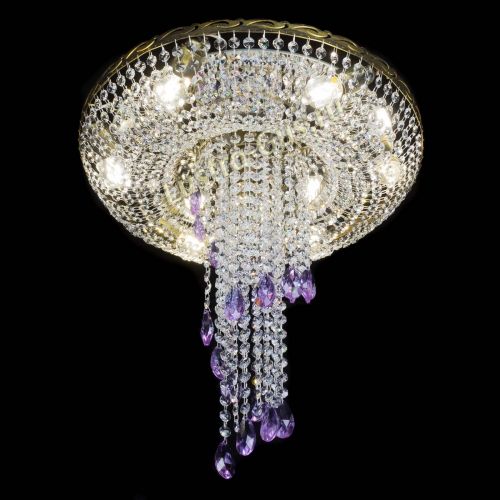 Люстра Диана №6 журавлик фиолетовая под бронзу  в Магнитогорске Гусь Хрустальный