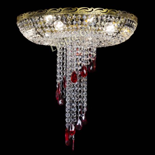 Люстра Диана №6 журавлик красная под бронзу в Магнитогорске Гусь Хрустальный