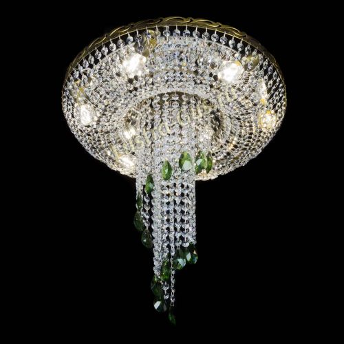 Люстра Диана №6 журавлик зеленая под бронзу  в Магнитогорске Гусь Хрустальный