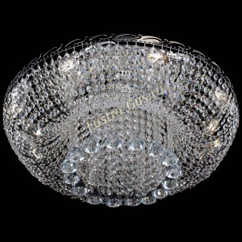 Люстра Диана конусы, диаметр - 600 мм, цвет- серебро Гусь Хрустальный