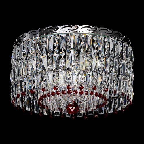 Люстра Диана Пластинка №3 красная в Магнитогорске Гусь Хрустальный