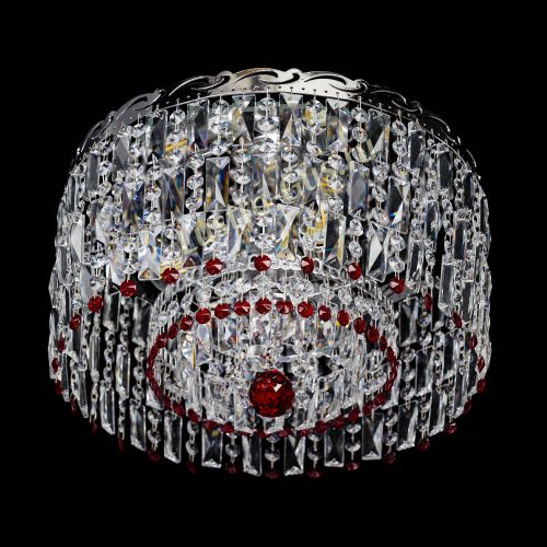 Люстра Диана Пластинка №3 красная в Магнитогорске Гусь Хрустальный