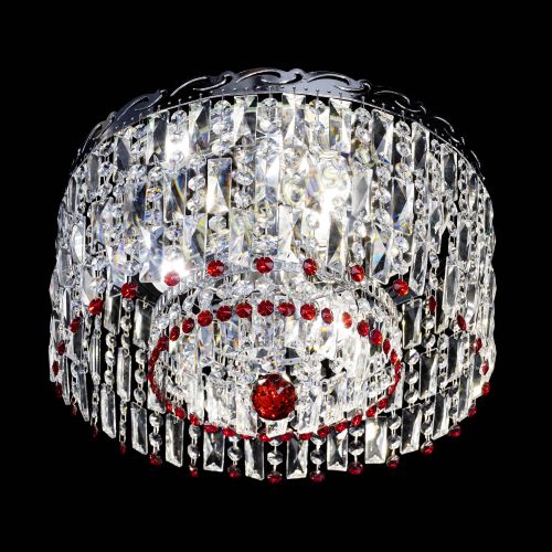 Люстра Диана Пластинка №3 красная в Магнитогорске Гусь Хрустальный