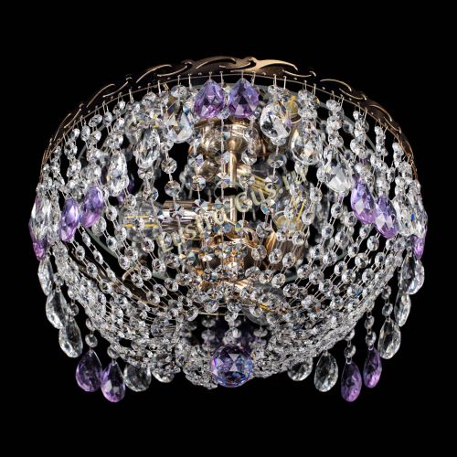 Люстра Диана журавлик фиолетовая в Магнитогорске Гусь Хрустальный