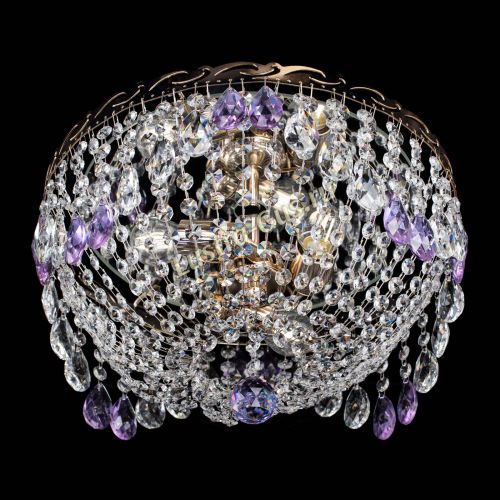 Люстра Диана журавлик фиолетовая в Магнитогорске Гусь Хрустальный