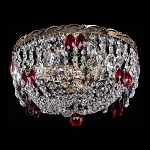 Люстра Диана журавлик красная в Магнитогорске Гусь Хрустальный