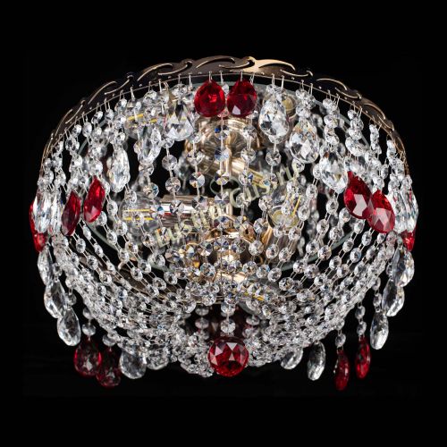 Люстра Диана журавлик красная в Магнитогорске Гусь Хрустальный