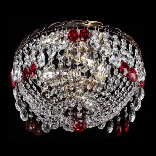 Люстра Диана журавлик красная в Магнитогорске Гусь Хрустальный