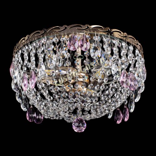 Люстра Диана журавлик розовая в Магнитогорске Гусь Хрустальный