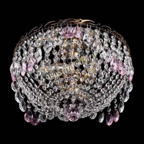 Люстра Диана журавлик розовая в Магнитогорске Гусь Хрустальный