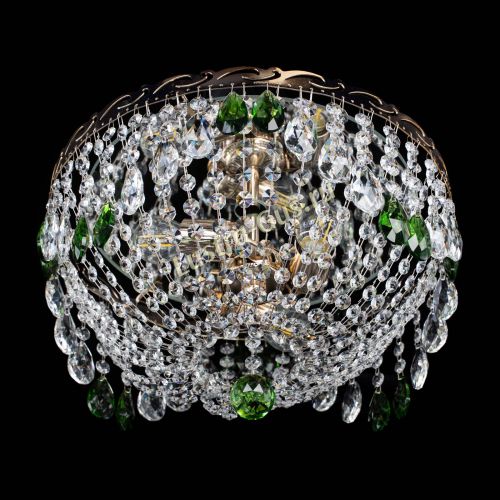 Люстра Диана журавлик зеленая в Магнитогорске Гусь Хрустальный