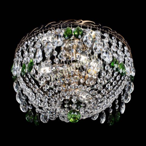 Люстра Диана журавлик зеленая в Магнитогорске Гусь Хрустальный