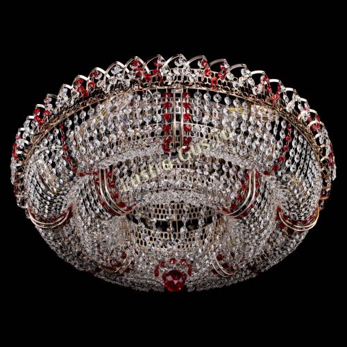 Люстра Двойное Кольцо Классика №6 красная в Магнитогорске Гусь Хрустальный