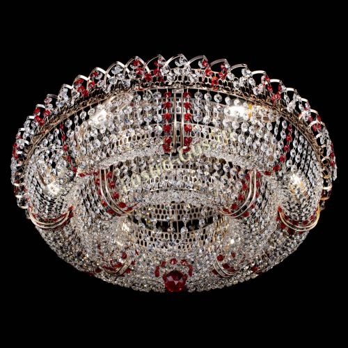 Люстра Двойное Кольцо Классика №6 красная в Магнитогорске Гусь Хрустальный