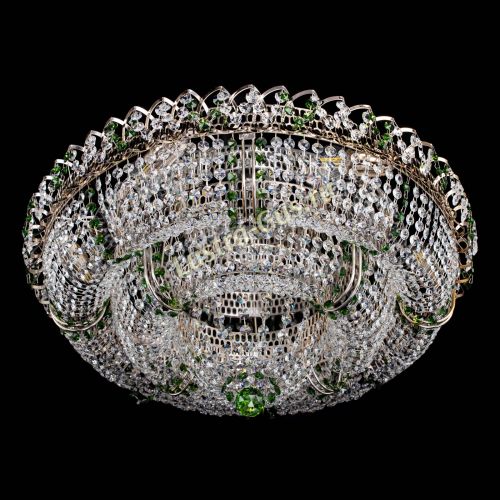 Люстра Двойное Кольцо Классика №6 зеленая в Магнитогорске Гусь Хрустальный