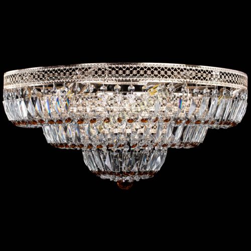 Люстра Двойное Кольцо Венеция чайная в Магнитогорске Гусь Хрустальный