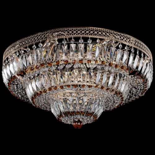 Люстра Двойное Кольцо Венеция чайная в Магнитогорске Гусь Хрустальный