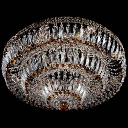 Люстра Двойное Кольцо Венеция чайная в Магнитогорске Гусь Хрустальный