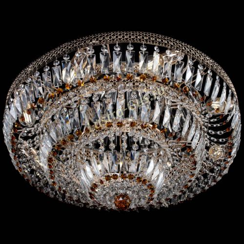 Люстра Двойное Кольцо Венеция чайная в Магнитогорске Гусь Хрустальный