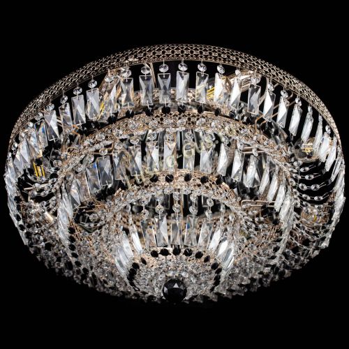 Люстра Двойное Кольцо Венеция черная в Магнитогорске Гусь Хрустальный