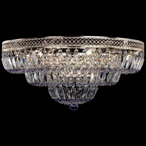 Люстра Двойное Кольцо Венеция фиолетовая в Магнитогорске Гусь Хрустальный