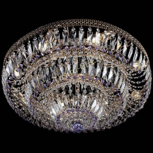 Люстра Двойное Кольцо Венеция фиолетовая в Магнитогорске Гусь Хрустальный