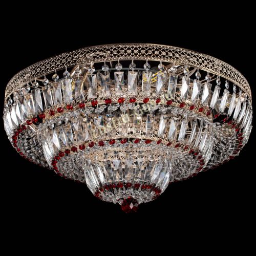 Люстра Двойное Кольцо Венеция красная в Магнитогорске Гусь Хрустальный