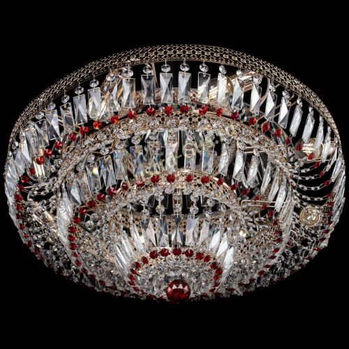 Люстра Двойное Кольцо Венеция красная в Магнитогорске Гусь Хрустальный