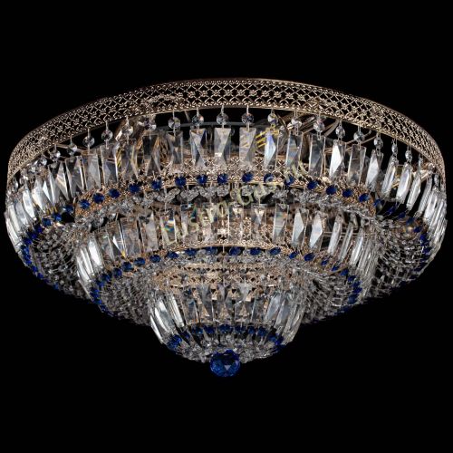 Люстра Двойное Кольцо Венеция синяя в Магнитогорске Гусь Хрустальный