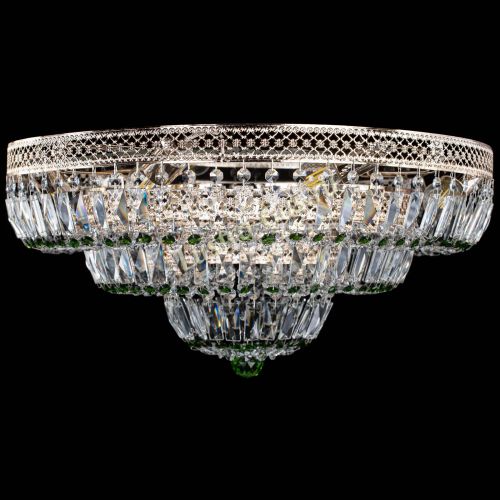 Люстра Двойное Кольцо Венеция зеленая в Магнитогорске Гусь Хрустальный