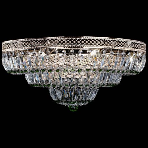 Люстра Двойное Кольцо Венеция зеленая в Магнитогорске Гусь Хрустальный