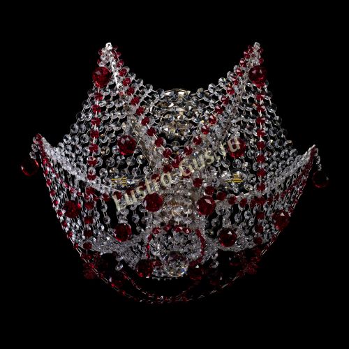 Люстра Элина №2 красная в Магнитогорске Гусь Хрустальный