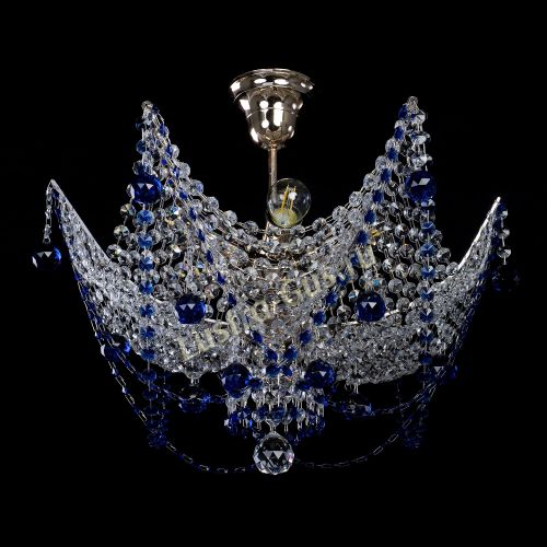 Люстра Элина №2 синяя в Магнитогорске Гусь Хрустальный