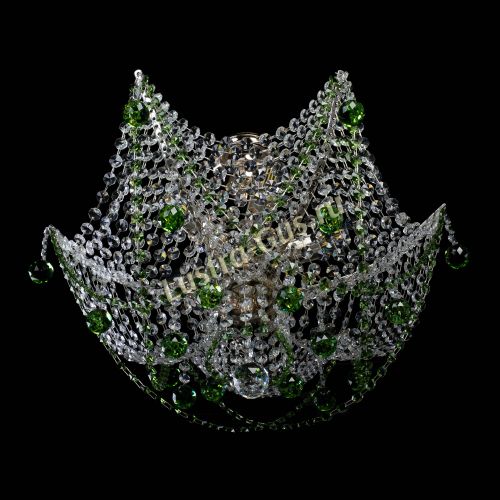 Люстра Элина №2 зеленая в Магнитогорске Гусь Хрустальный