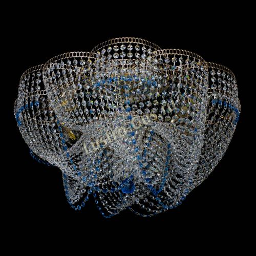 Люстра Есения голубая в Магнитогорске Гусь Хрустальный