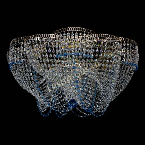 Люстра Есения голубая в Магнитогорске Гусь Хрустальный