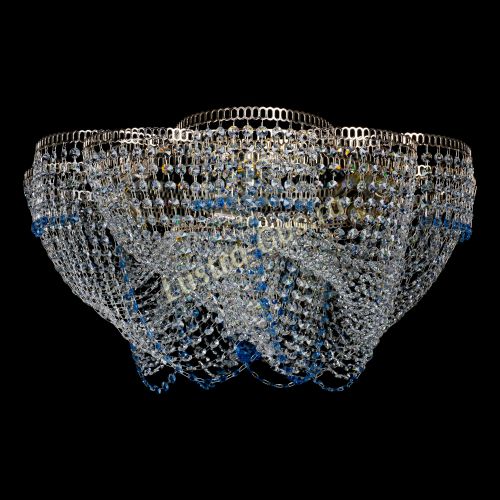 Люстра Есения голубая в Магнитогорске Гусь Хрустальный