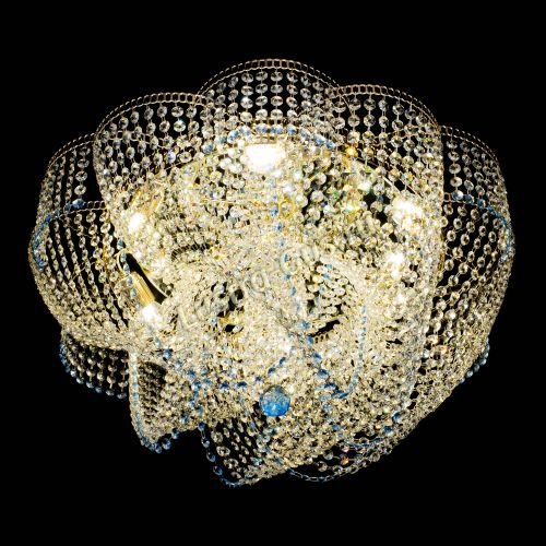 Люстра Есения голубая в Магнитогорске Гусь Хрустальный