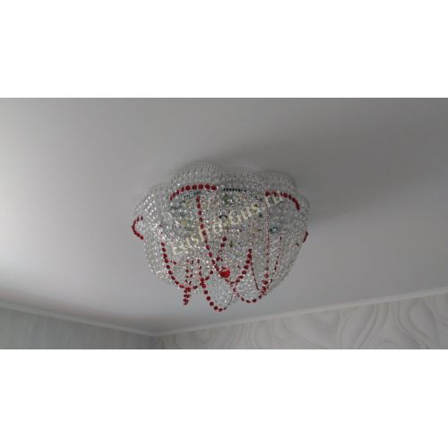 Люстра Есения красная в Магнитогорске Гусь Хрустальный