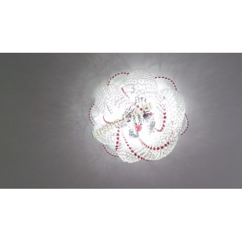 Люстра Есения красная в Магнитогорске Гусь Хрустальный