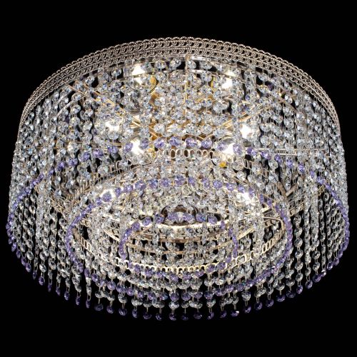 Люстра Флоренция капель оптикон фиолетовая в Магнитогорске Гусь Хрустальный