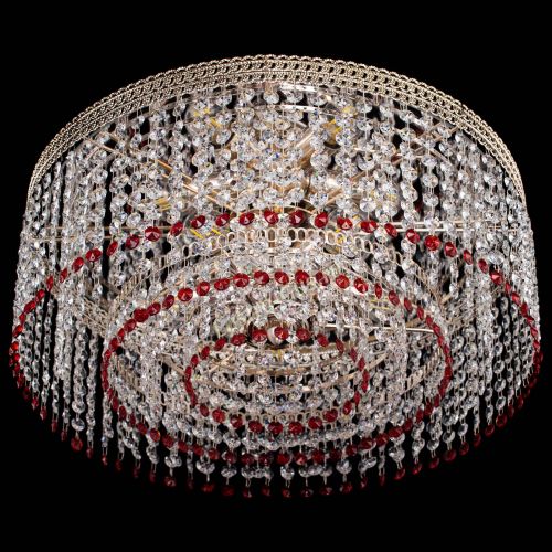 Люстра Флоренция капель оптикон красная в Магнитогорске Гусь Хрустальный