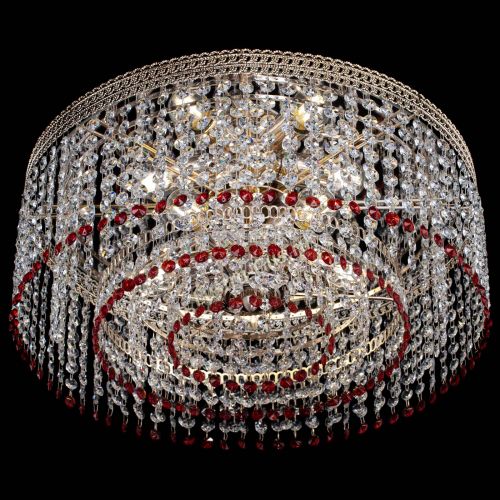 Люстра Флоренция капель оптикон красная в Магнитогорске Гусь Хрустальный