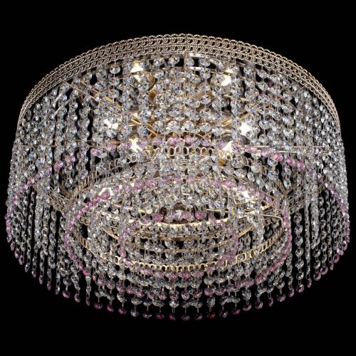 Люстра Флоренция капель оптикон розовая в Магнитогорске Гусь Хрустальный