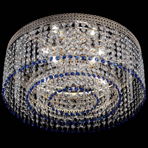 Люстра Флоренция капель оптикон синяя в Магнитогорске Гусь Хрустальный