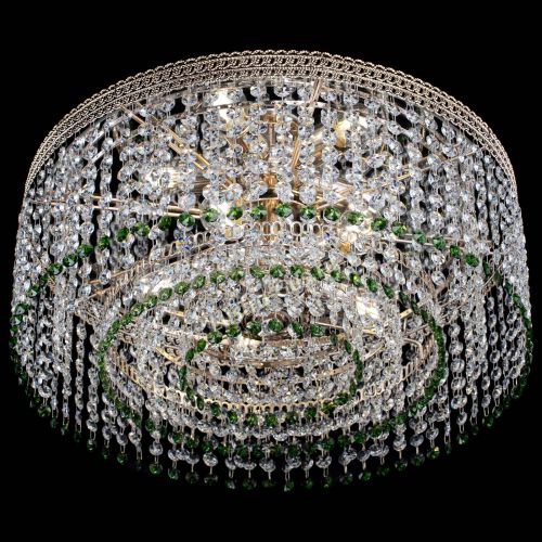 Люстра Флоренция капель оптикон зеленая в Магнитогорске Гусь Хрустальный